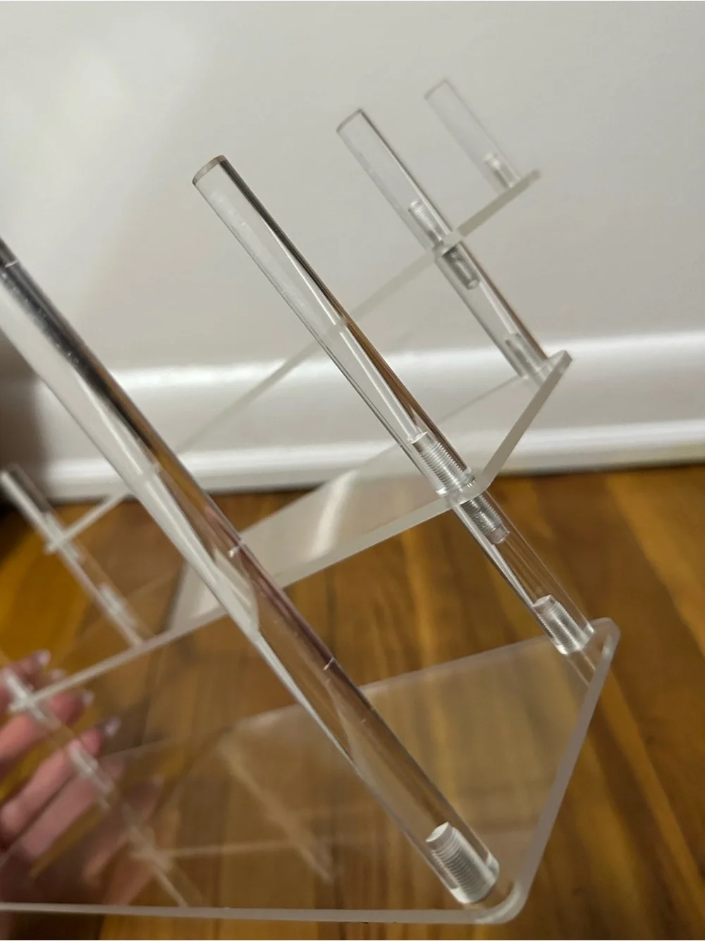 Acrylic and Wood 3-Tier Display Stand - Clear